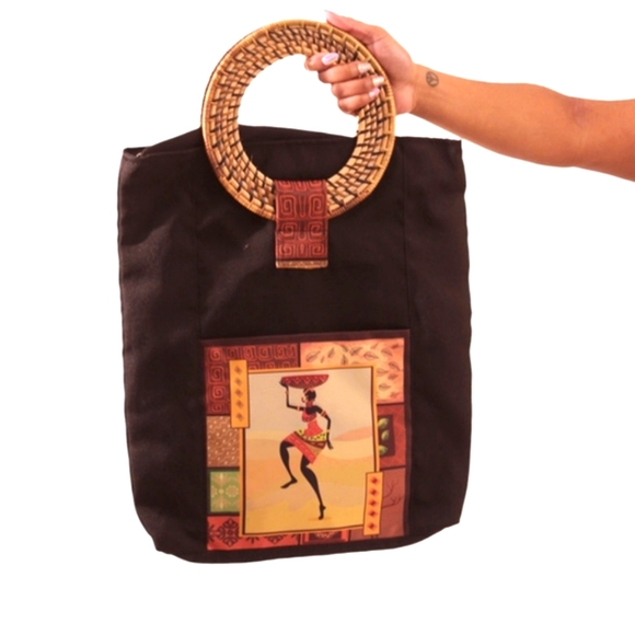 1PC Beautiful Afrocentric Deluxe Tote Bag - Picture 6 of 15